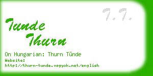 tunde thurn business card