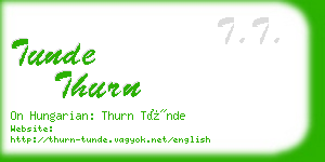 tunde thurn business card